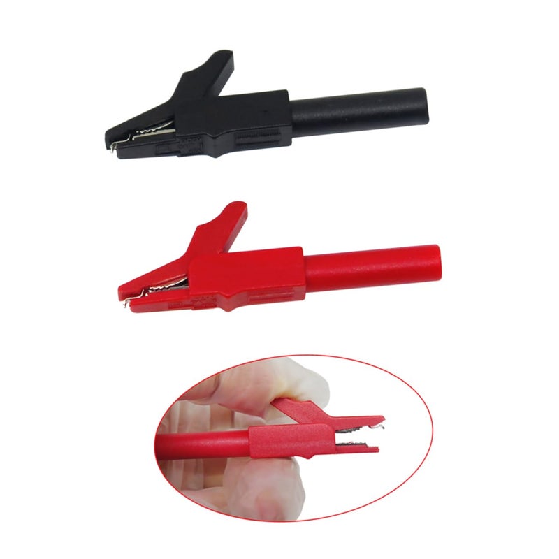 Multimeter Test Leads Alligator Clips Electrical Probe Kit with 2 Pcs Wire Probes - Image 4